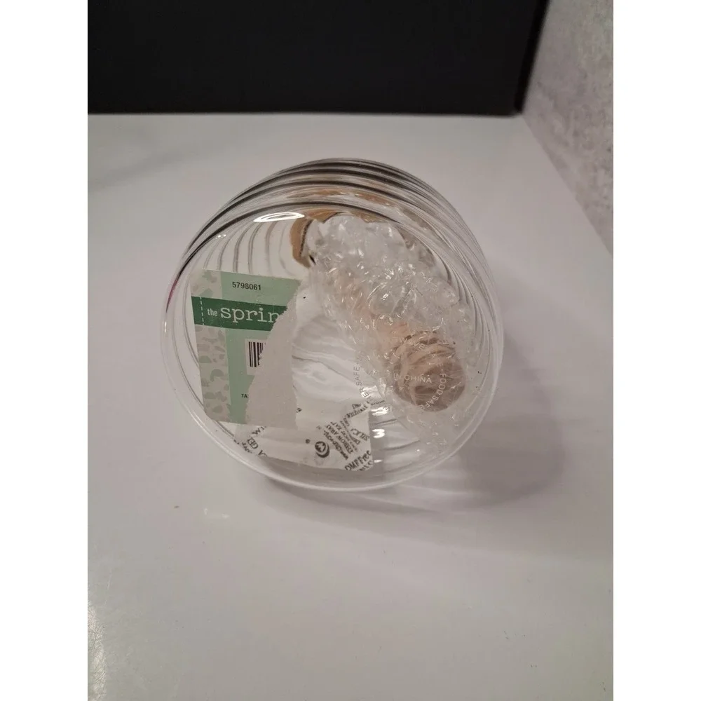 Glass Honey Jar with Wooden Dipper & Bee Topped Lid Beehive Kitchen Decor 5
